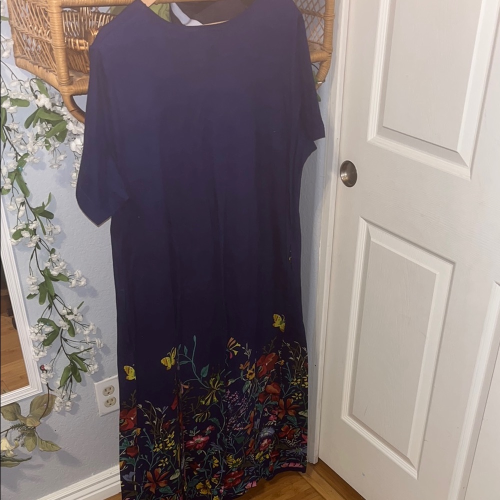 Floral Maxi Dress in Navy - Picture 7 of 7